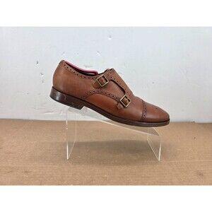 Cole Haan Jefferson Grand Mens Sz 11.5 M Brown Leather Double Monk Strap Cap Toe